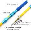 1.8m-3.0m Telescopic Fishing Rod, Ultra-Light Carbon Spinning Rod, Lure Bait Rod, Trout Rod for Seawater Freshwater Fishing Tackle ZYHYD (Size : 1.8m) view 4