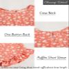 Chuanqi Womens Ruffles Boho Floral Printed Babydoll Loose Swing Casual Short Mini T-Shirt Dress (Pink, x_s) view 4