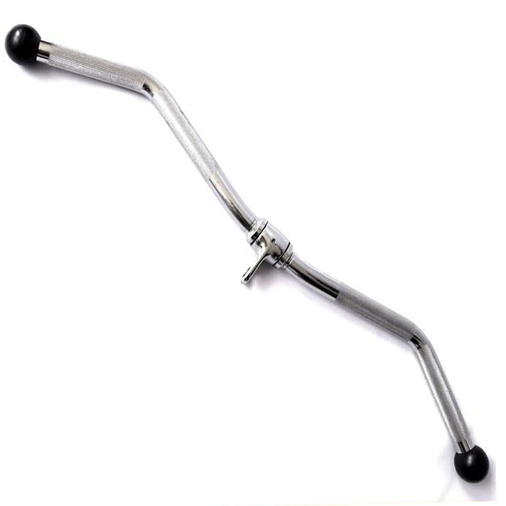 LKP Cable Machine Attachment LAT Pull Down Bar Revolving Curl Bar Tricep Bicep Push Down Bar Fitness Non-Slip Handle Gym Equipment Accessories
