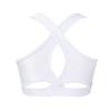 Choomomo Girls Sport Bra Sleeveless Crop Top Criss Cross Cutout Back for Dance Workout Yoga Training White 4 view 2