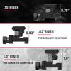 Feyachi TRM10 Adjustable Height Picatinny Rail Riser Mount, 3 Slots Optic Riser Mount for Red Dot Sight view 3