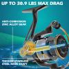 Tempo Persist Fishing Reels, Freshwater and Saltwater Spinning Reel, with Harder GV-5H Rotor, 7 + 1 Sealed Ball Bearing, Max Drag up to 30.9 LBs, Corrosion Resistant Fishing Reel, black view 3