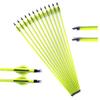 ACCMOS 28 Inch Arrow 500 Spine Arrow Target Practice Arrow Hunting Arrow Carbon Arrows Compound Bow Recurve Bow Adult Youth Archery Indoor Outdoor Shooting Field Tip 12pc Yellow view 1