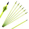 ACCMOS 28 Inch Arrow 500 Spine Arrow Target Practice Arrow Hunting Arrow Carbon Arrows Compound Bow Recurve Bow Adult Youth Archery Indoor Outdoor Shooting Field Tip 12pc Yellow view 2