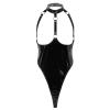 KHJK Active Women Lingerie One-piece Patent Leather Backless High Cut Thong Bodysuit (Color : Black, Size : Small) view 1