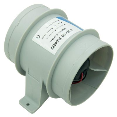 Inline Blower4 Inch Bilge Blower 12V 4A Marine Bilge Blower 235CFM Air Blower Boat Cool Fan Marine Ventilation (4 inch)