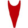 JUN-STORE SENMIAO-Clothing Women One-pieces Sleeveless High Cut Thong Leotard Dancewear Bodysuit (Color : Rose Red, Size : One Size) view 1