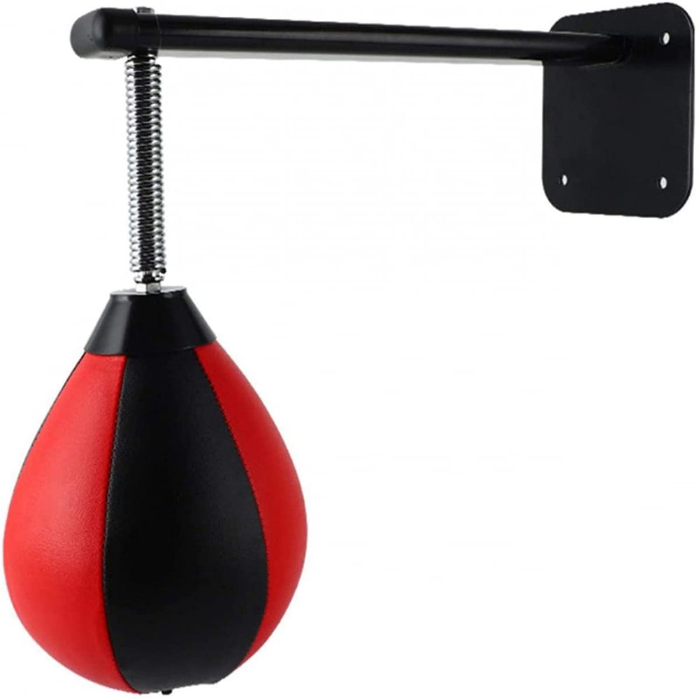 qiuqiu Punching Ball Boxing Ball Leather Speedball Boxing Pear Training Set Hanging Wall Mounted Training Equipment Gift Birthday Ideal for Beginner