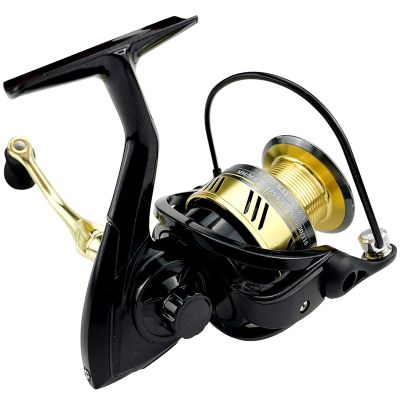 HNGM Fishing reel Metal Fishing Reel DW2000-7000 Rotating Fishing Reel 5.2:1 High Speed 8kg Maximum Resistance 12 + 1BB Salt Water Fishing Reel (Spool Capacity : 4000 Series)
