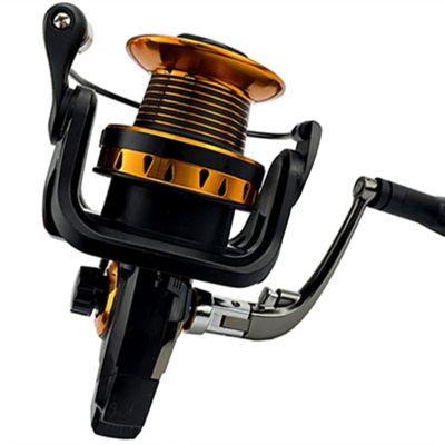 HNGM Fishing reel 13BB Metal Spool Fishing Spool 5.2:1 Gear Ratio High-speed Rotating Spool Casting Spool Sea Carp (Color : BlackGold, Spool Capacity : 5000 Series)