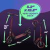 Skidee Kick Scooter for Kids Ages 6-12 - Large Sturdy Wheels, Anti-Shock Suspension with Adjustable Handlebar Up to 41" High - Foldable, Lighweight Scooters for Kids, Teens & Adult, Max Load 220 Lbs view 3