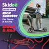 Skidee Kick Scooter for Kids Ages 6-12 - Large Sturdy Wheels, Anti-Shock Suspension with Adjustable Handlebar Up to 41" High - Foldable, Lighweight Scooters for Kids, Teens & Adult, Max Load 220 Lbs view 4