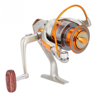 HNGM Fishing reel Spinning Fishing Reel 12BB 500-9000 Series Metal Coil Spinning Reel Wheel with Foldable Rocker Ocean Sea Boat Fishing Accessory (Spool Capacity : 6000 Series)