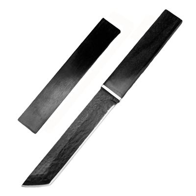 HUAAO 10.3 Japanese Style Katana, Fixed Blade Knife with VG10 Damascus Steel Blade and Ebony handle, Suitable for Camping Hunting Tactical Army Survival