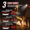 Adelante LED Headlamp Flashlight, 1000LM 230Wide-Beam Rechargeable Head Lamp for Adults, Red Taillight & 4 Clips Waterproof Hard Hat Light Headlamps for Running Hiking and Camping view 3