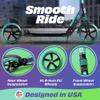 Skidee Kick Scooter for Kids Ages 6-12 - Large Sturdy Wheels, Anti-Shock Suspension with Adjustable Handlebar Up to 41" High - Foldable, Lighweight Scooters for Kids, Teens & Adult, Max Load 220 Lbs view 2