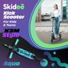 Skidee Kick Scooter for Kids Ages 6-12 - Large Sturdy Wheels, Anti-Shock Suspension with Adjustable Handlebar Up to 41" High - Foldable, Lighweight Scooters for Kids, Teens & Adult, Max Load 220 Lbs view 4