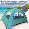 WhiteFang Beach Tent Anti-UV Portable Sun Shade Shelter for 3 Person, Extendable Floor with 3 Ventilating Mesh Windows Plus Carrying Bag, Stakes and Guy Lines (Beach Glass) view 4