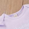 Infant Baby Girls Floral Ruffle Shorts Set Cute Romper Bodysuit Top and Bloomer Shorts Outfit Summer Clothes (Purple,12-18 Months,) view 4