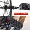 TOBWOLF 2PCS 10MM U Slot Bike Rear Pedals, Aluminium Alloy Bicycle Foot Pegs, Non-Slip Bicycle Foot Pegs for Passenger, Folding Rear Bicycle Footrest Pedals for E-Bike, Mountain Bike, Folding Bicycle view 3
