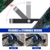 TOBWOLF 2PCS 10MM U Slot Bike Rear Pedals, Aluminium Alloy Bicycle Foot Pegs, Non-Slip Bicycle Foot Pegs for Passenger, Folding Rear Bicycle Footrest Pedals for E-Bike, Mountain Bike, Folding Bicycle view 4