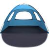 WhiteFang Beach Tent Anti-UV Portable Sun Shade Shelter for 3 Person, Extendable Floor with 3 Ventilating Mesh Windows Plus Carrying Bag, Stakes and Guy Lines (Blue) view 1