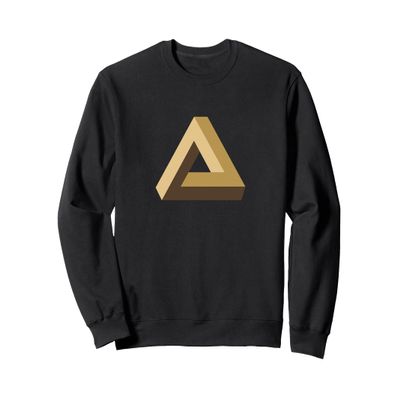 Impossible Triangle Optical Illusion Penrose Math Sweatshirt
