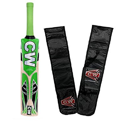 CW League 20-20 Kashmir Willow Cricket Bat Unisex Junior Size 3 - Full Size Bat Short Handle