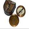 Nautical Brass Marine Pocket Compass With Leather Case Beautiful Gift view 2