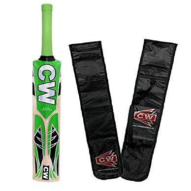 CW League 20-20 Kashmir Willow Cricket Bat Unisex Junior Size 3 - Full Size Bat Short Handle