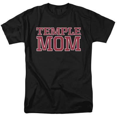 Temple University Official Mom Unisex Adult T-Shirt, Black, 5X-Large