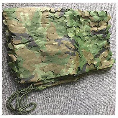 GERYUXA Camo Netting Bulk Roll Camouflage Net Military Nets Lightweight Durable Without Grid for Sunshade Decoration Hunting Blind Shooting Camo Netting for Hunting (Size:2x6m(6.5x20ft),Color:Green)