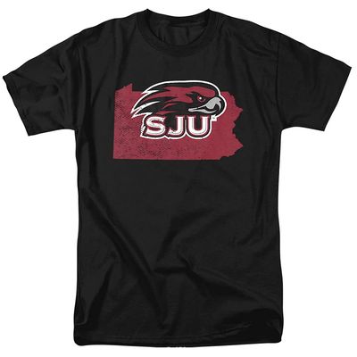 Saint Joseph's University Official State Shape Unisex Adult T-Shirt, State Shape, 5X-Large
