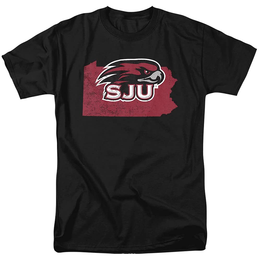 Saint Joseph's University Official State Shape Unisex Adult T-Shirt, State Shape, 5X-Large