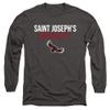 Saint Joseph's University Official Stacked Unisex Adult Long-Sleeve T Shirt,Charcoal, Large view 1
