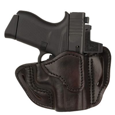 1791 Gunleather G43 Optic Ready Holster, OWB CCW G43 Leather Gun Holster for Belts. Compatible/Replacement for Glock 43, Ruger LC9, SR22, SR1911, Sig P238, P365 and Kimber Micro Signature Brown
