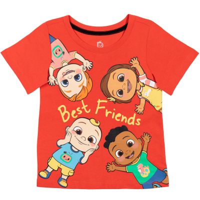 CoComelon Nico Nina Cody Infant Baby Boys 2 Pack T-Shirts Red/White 24 Months