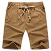 Sailwind Mens Linen Shorts Casual Drawstring Summer Beach Shorts US Medium Dark Khaki view 1