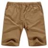 Sailwind Mens Linen Shorts Casual Drawstring Summer Beach Shorts US Medium Dark Khaki view 3