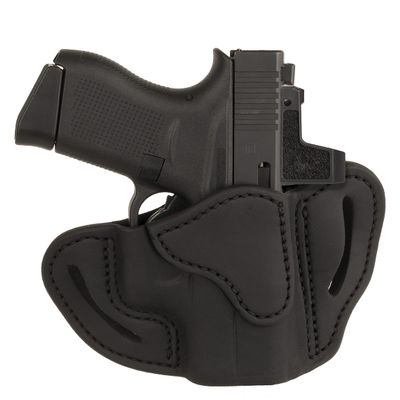 1791 Gunleather G43 Optic Ready Holster, OWB CCW G43 Leather Gun Holster for Belts. Compatible/Replacement for Glock 43, Ruger LC9, SR22, SR1911, Sig P238, P365 and Kimber Micro Stealth Black