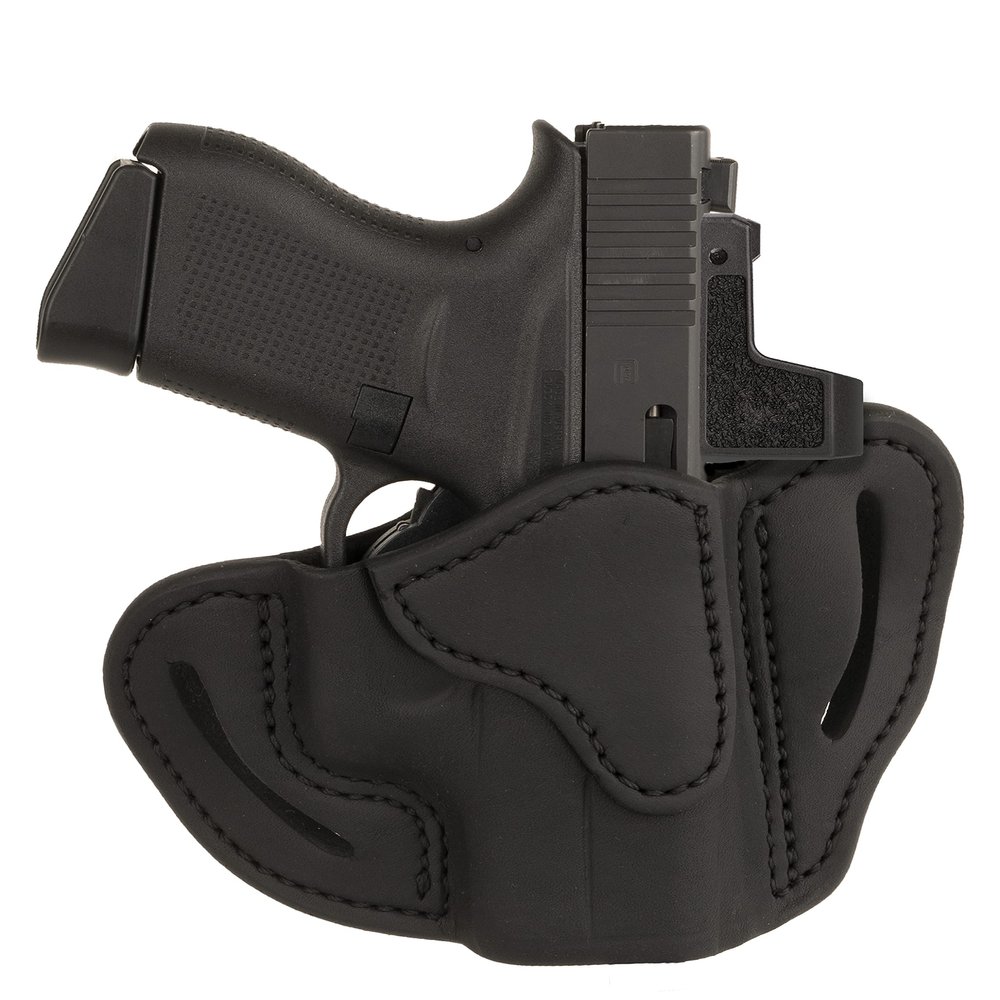 1791 Gunleather G43 Optic Ready Holster, OWB CCW G43 Leather Gun Holster for Belts. Compatible/Replacement for Glock 43, Ruger LC9, SR22, SR1911, Sig P238, P365 and Kimber Micro Stealth Black