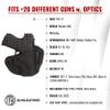 1791 Gunleather G43 Optic Ready Holster, OWB CCW G43 Leather Gun Holster for Belts. Compatible/Replacement for Glock 43, Ruger LC9, SR22, SR1911, Sig P238, P365 and Kimber Micro Stealth Black view 3