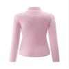 Kindcall Womens Slim Fitted Mock Turtleneck Tops Long Sleeve Lightweight Base Layer Shirts (Pink1, Mdium) view 3