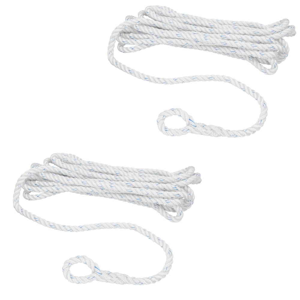 2 Pack Spliced Polyester Mooring Line 16mm x 10m Boat Dock Line Rope Warp