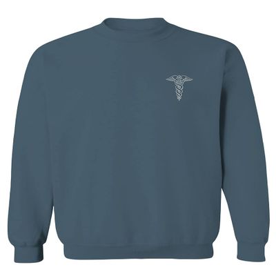 0066. Mother Gift I'm a Nurse RN Nurse Registered Men's Crewneck Sweatshirt (Indigo Blue Large)