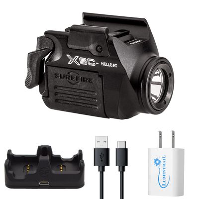 SureFire XSC Hellcat Tactical Light Micro-Compact Flashlight Bundle with a Wall Adapter