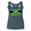 0052. Carribean Outfit Jamaica Jamaican National Country Flag Women's Tank Top Racerback (Indigo Blue X Small) view 1
