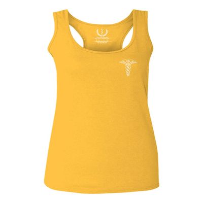 0066. Mother Gift I'm a Nurse RN Nurse Registered Women's Tank Top Racerback (Gold X Small)