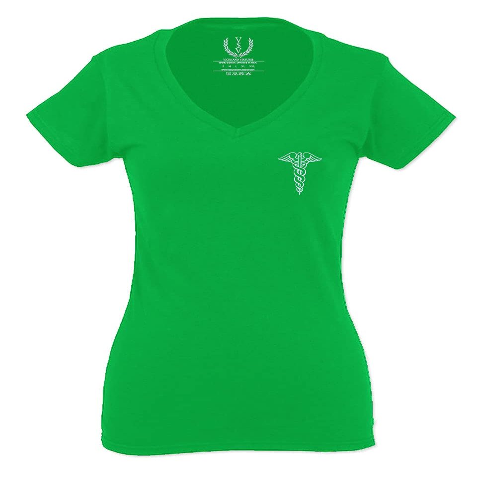 0066. Mother Gift I'm a Nurse RN Nurse Registered for Women V Neck Fitted T Shirt (Irish Green Medium)