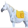 Challeger Horse Saddle Pad English Ausie Quilted Fleece All-Purpose Pockets Yellow 72144 view 3